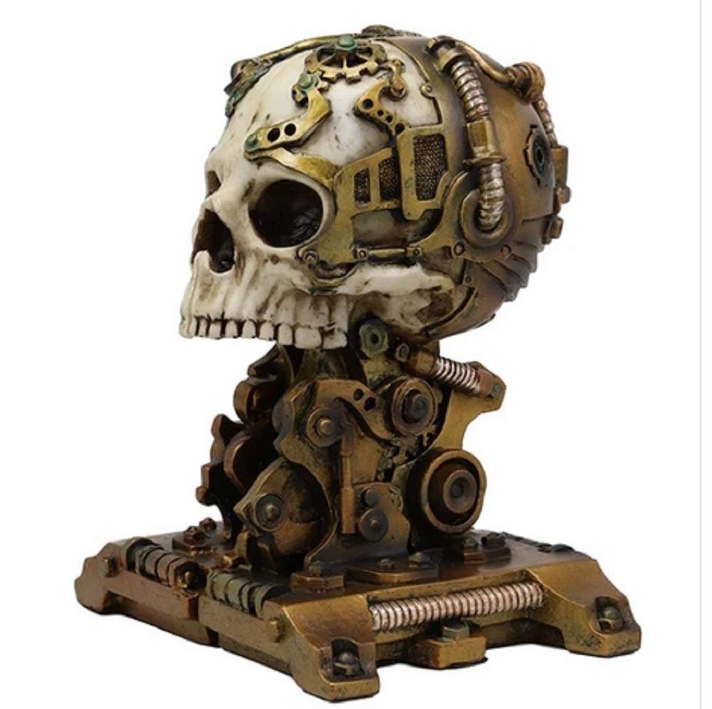 Pacific Trading Steampunk Skull Bookend