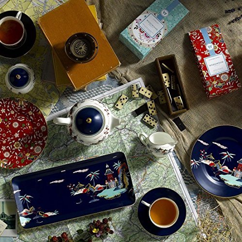 Wedgwood Wonderlust Blue Pagoda Rectangular Tray 13.4"