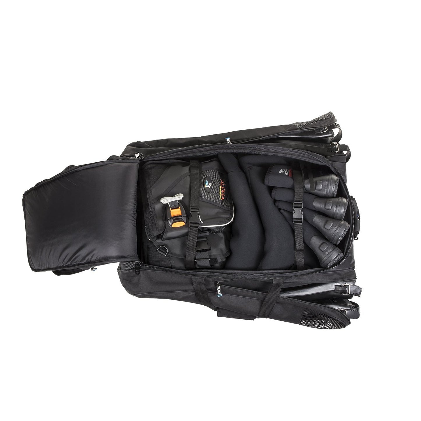 IST Roller Backpack / Equipment Bag for Scuba Diving & Snorkeling Gear, Travel Luggage with Wheels