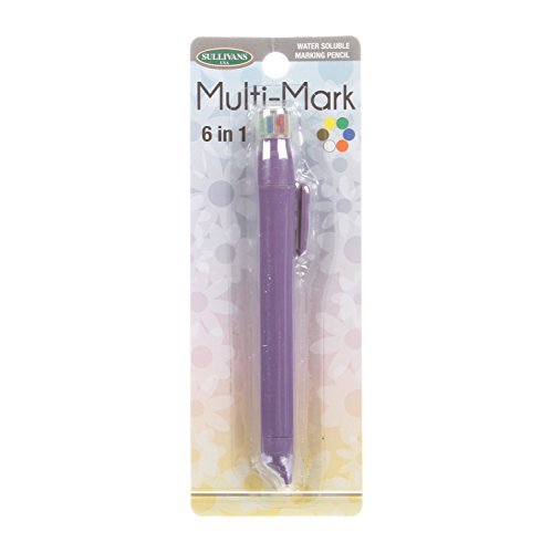 Sullivans Multi-Mark 6-In-1 Water Soluble Marking Pencil, Purple