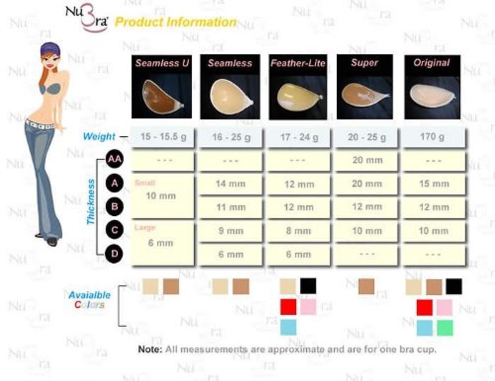NuBra Feather Lite Super Light Adhesive Bra (Cup C, Nude)