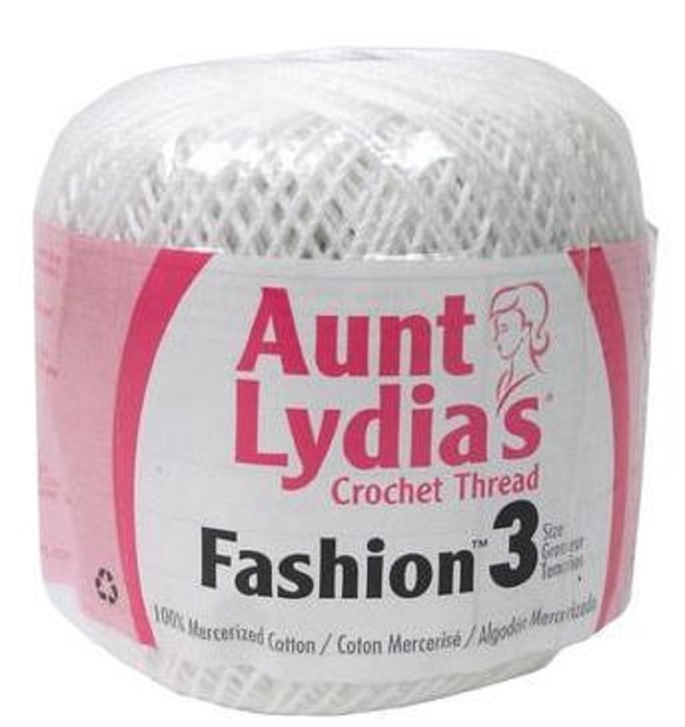 Aunt Lydia's Crochet Thread - Size 3 - (2-Pack) White