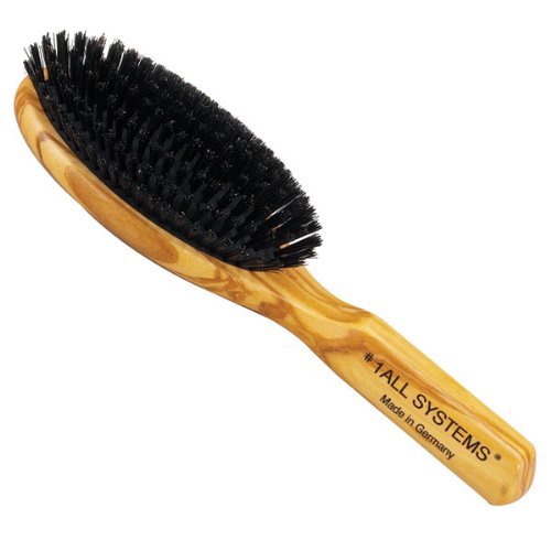 #1 All Systems Pure Boar Bristle Brush with Wooden Handle, 8-/4-Inch