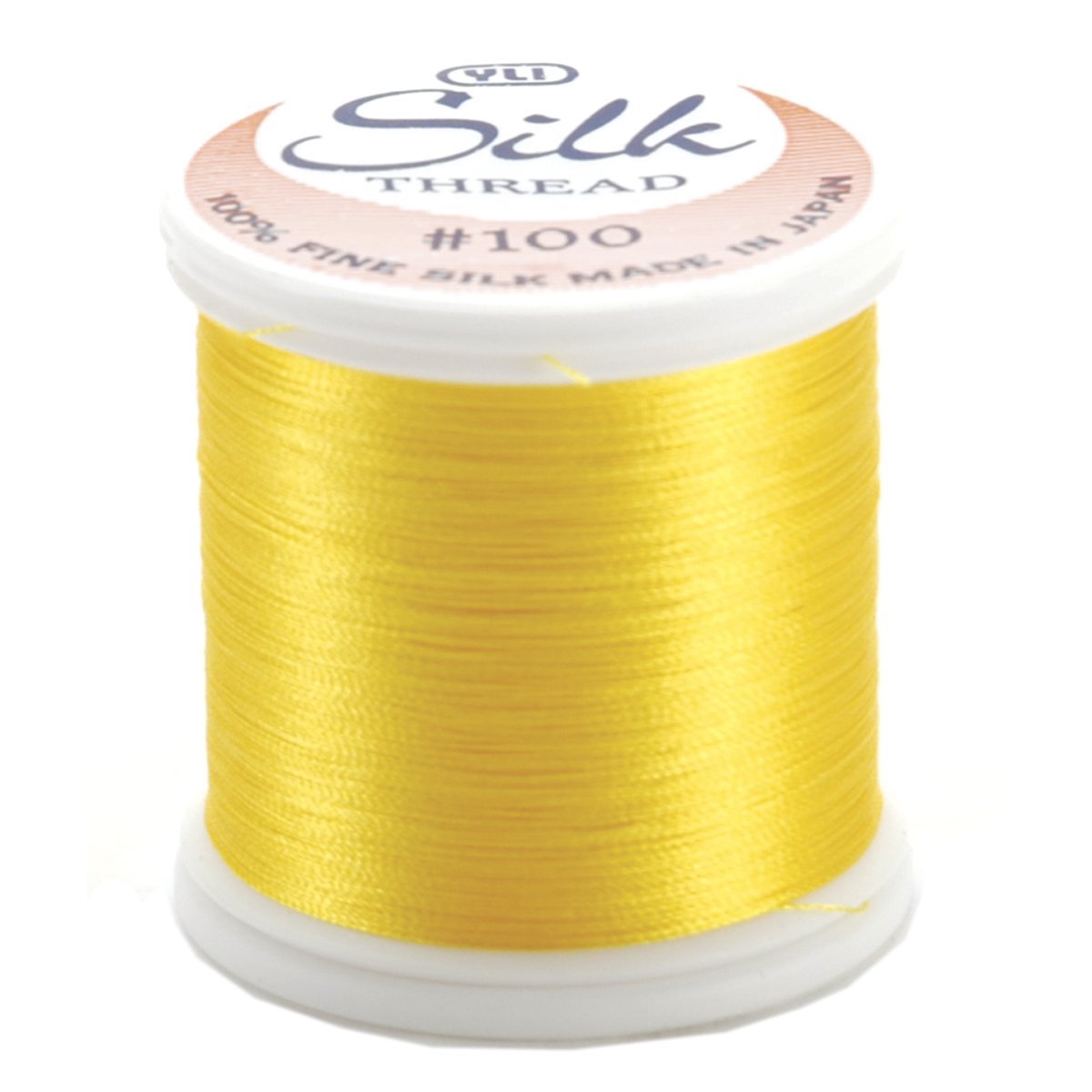 YLI 100 wt. Silk Thread - 100% Japanese Silk Ultra-fine & Smooth 200 yd Spool - Designed for Quilting and Sewing (Yellow)