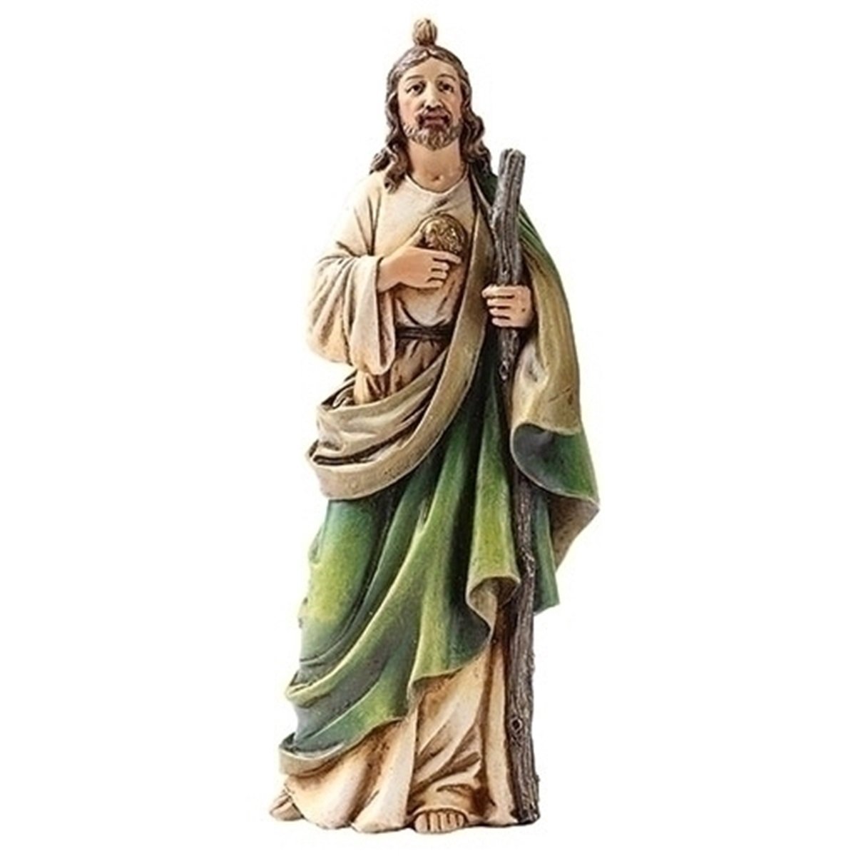 Roman Joseph's Studio Inc.. St Jude Figure on Base, 6" Scale Renaissance Collection, 6.5" H, Resin and Stone, Religious Gift, Decoration