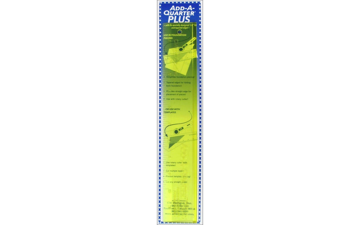 CM Designs Ruler 12" Add-A-Quarter Plus