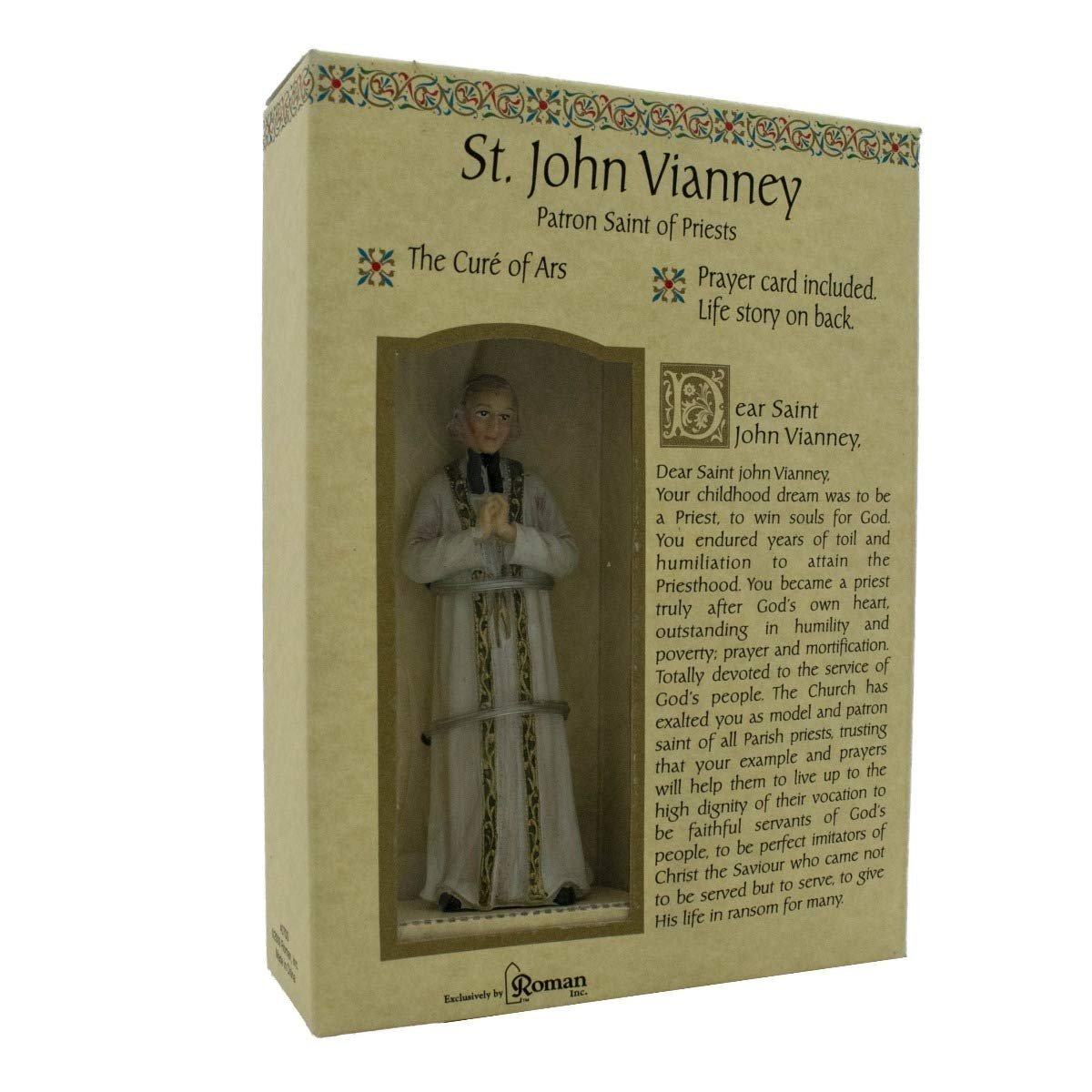 Roman Inc. St. John Vianney Saint Catholic Figurine Patron 40700