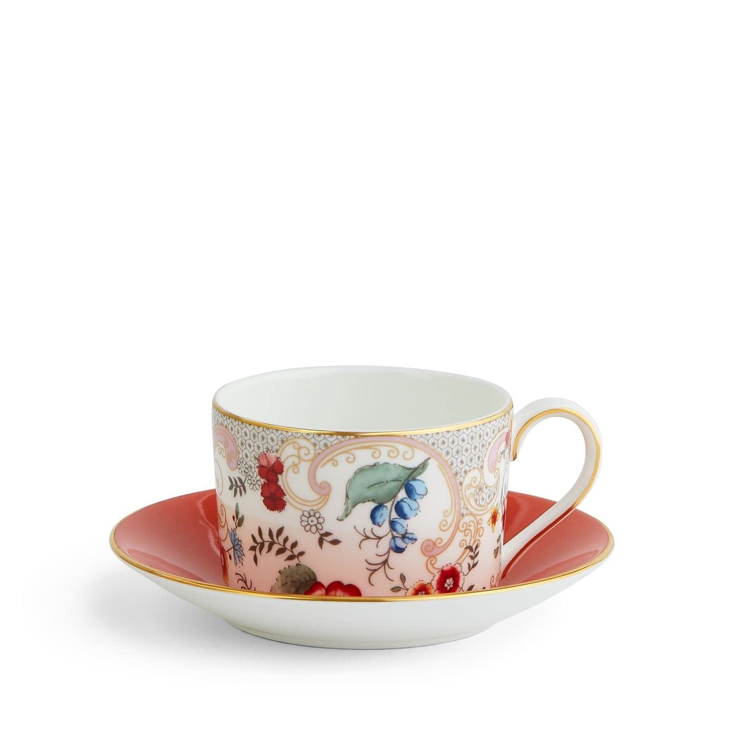 Wedgwood Apple Blossom Wonderlust Teacup & Saucer Set, Multicolor
