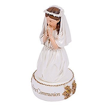 Joseph's Studio by Roman, Communion Collection, 5.5" H Communion Girl Figure, Home Décor, Devout Gift, Prayerful Inspiration (2x2x5)