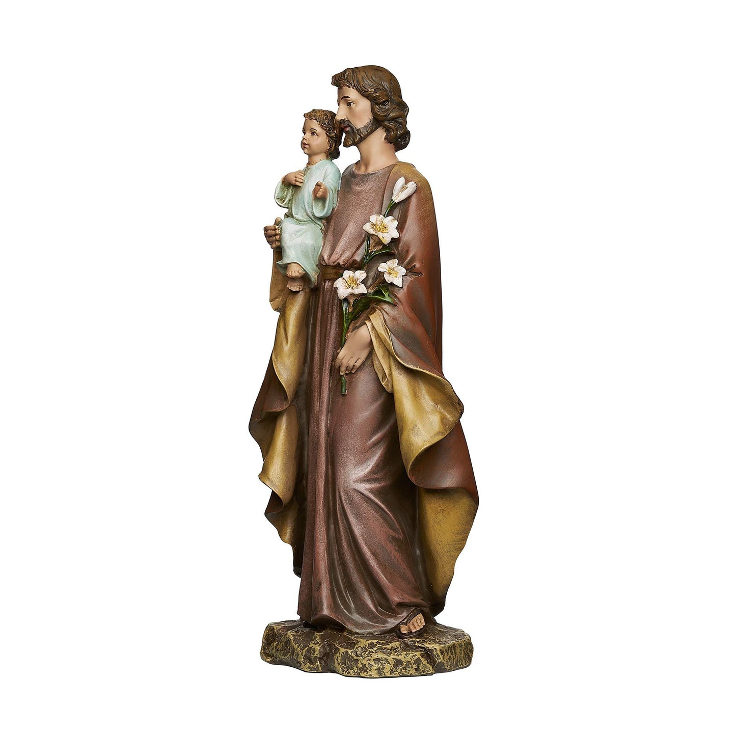 Roman Joseph's Studio 10" St. Joseph with Child Jesus Statue, Religious Catholic Home Décor Figurine