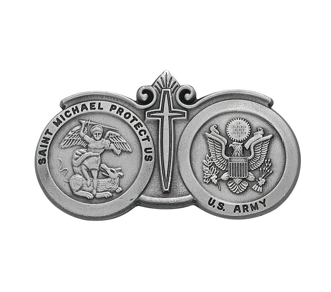 St. Michael U.S. Army Visor Clip