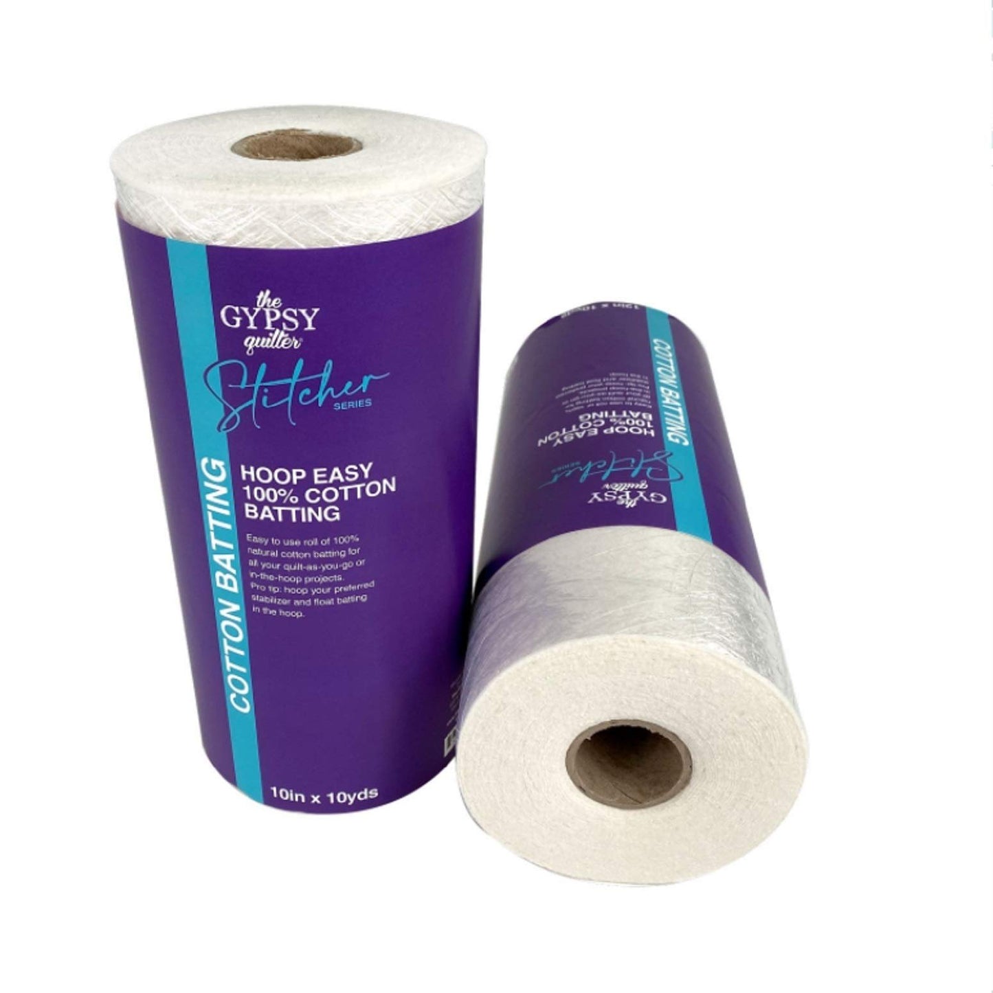 The Gypsy Quilter Stitcher Series Hoop Easy Cotton Batting 10in x 10yds