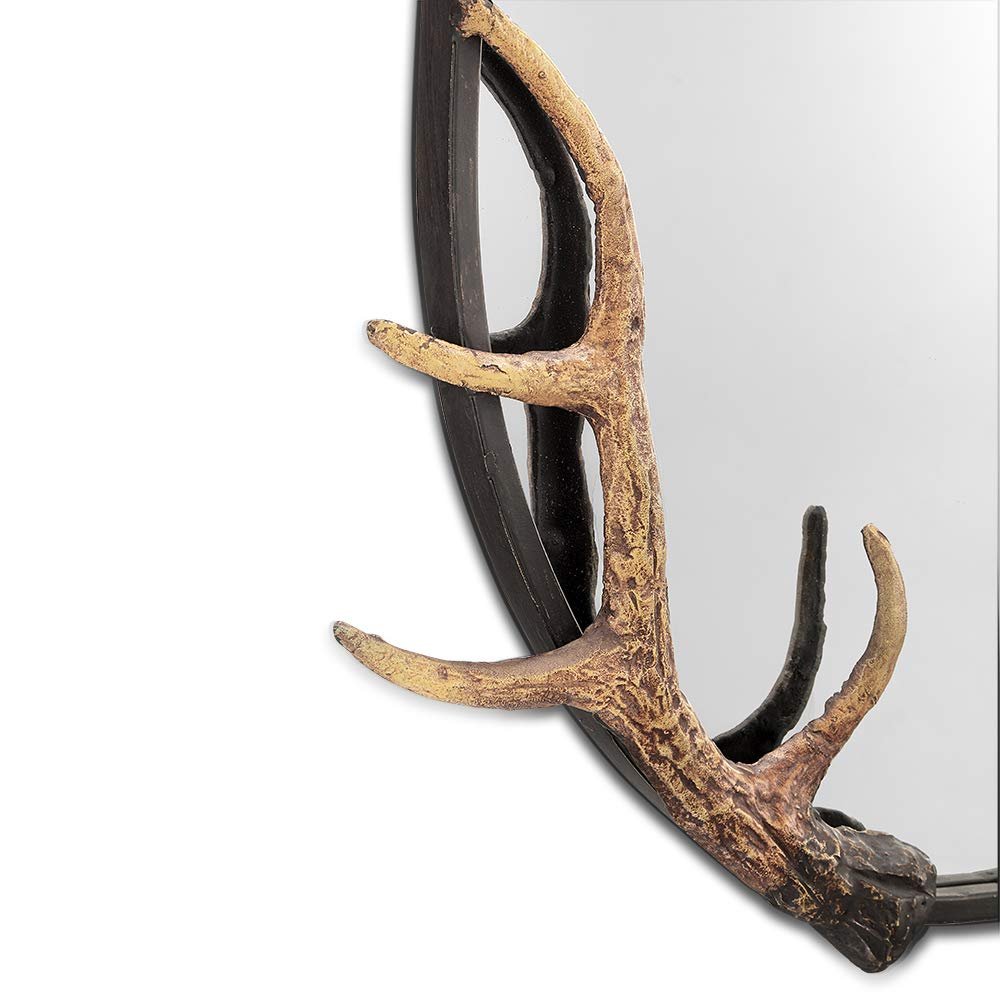 SPI Antler Oval Wall Mirror