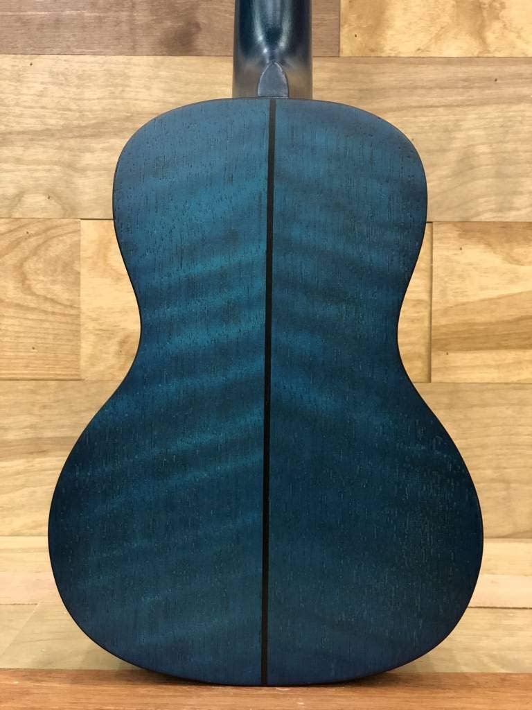 Kala Blue Exotic Mahogany Concert Ukulele Blue Satin Finish KA-CEMB Bundle with a Tuner and Lumintrail Polishing Cloth