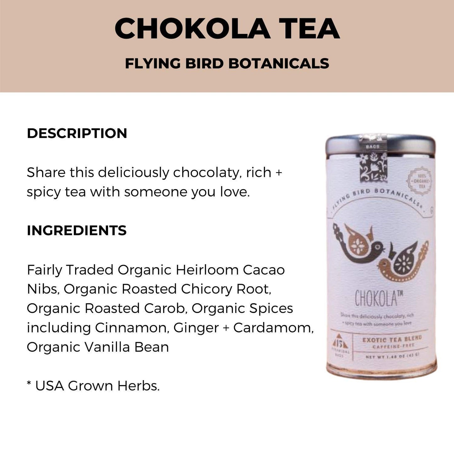 Flying Bird Botanicals Gift Box (Holiday Cheer Tea Gift Box)