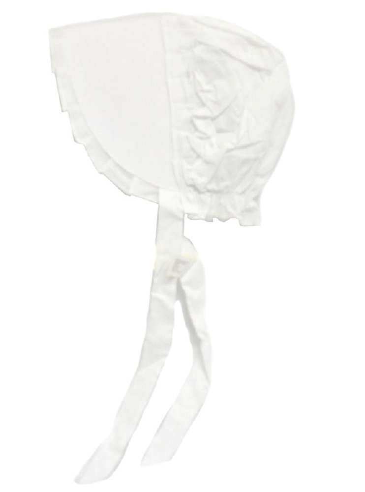 100% White Cotton Prairie Amish Bonnet - Children's Small