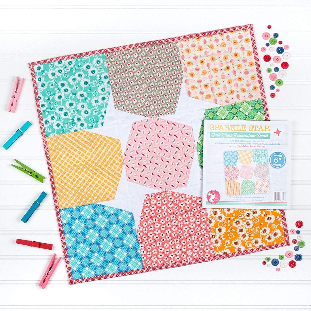 It's Sew Emma Sparkle Star 6in Block Foundation Pad Paper Products