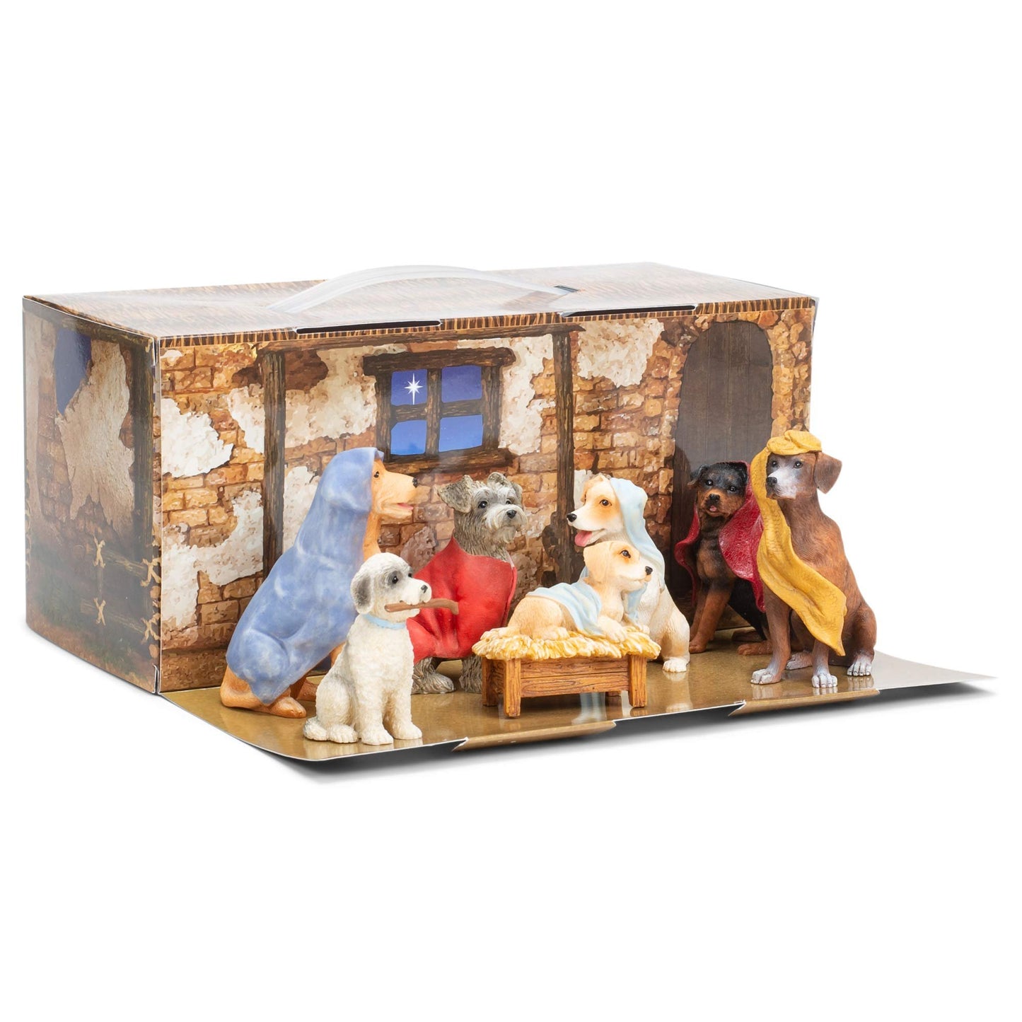 Canine Creche Dog Nativity Scene Decoration, 7 Piece Set