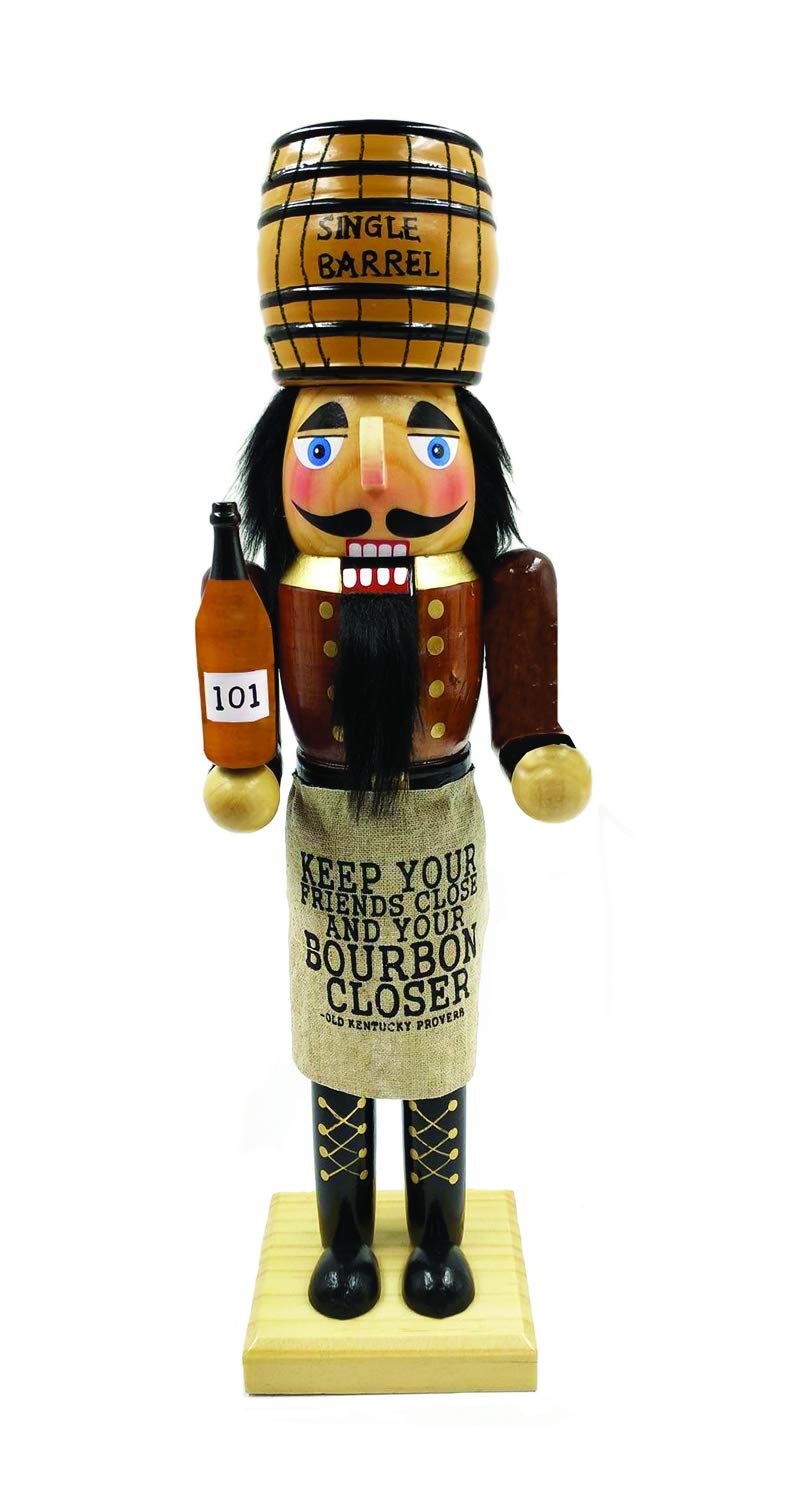 Santa's Workshop 14" Bourbon Barrel Nutcracker