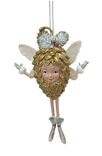 December Diamonds 79-81494 Resin Fairy in a Pinecone Ornament 5.5 Inches