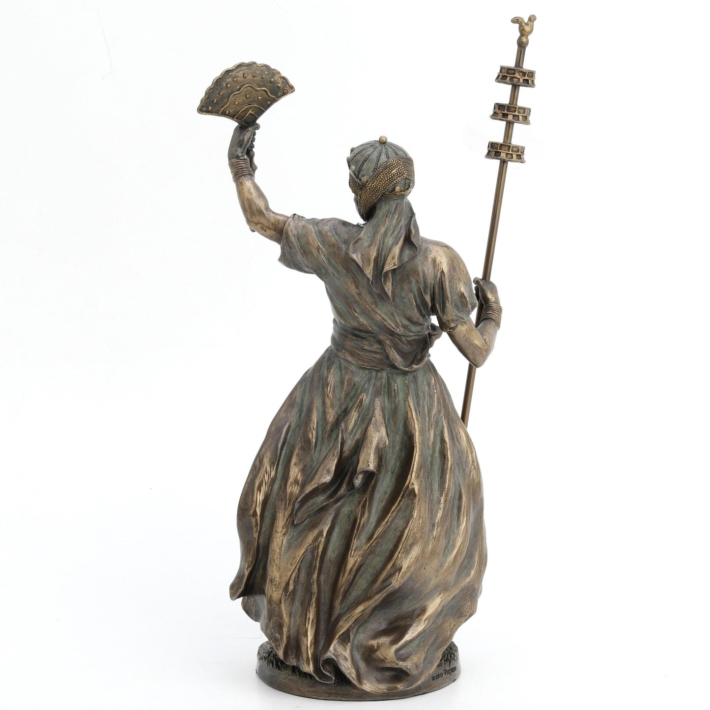 UNICORN STUDIO 12 Inch Obatala The Creator Orisha Santeria Yoruba Cold Cast Resin Bronze Finish Sculpture