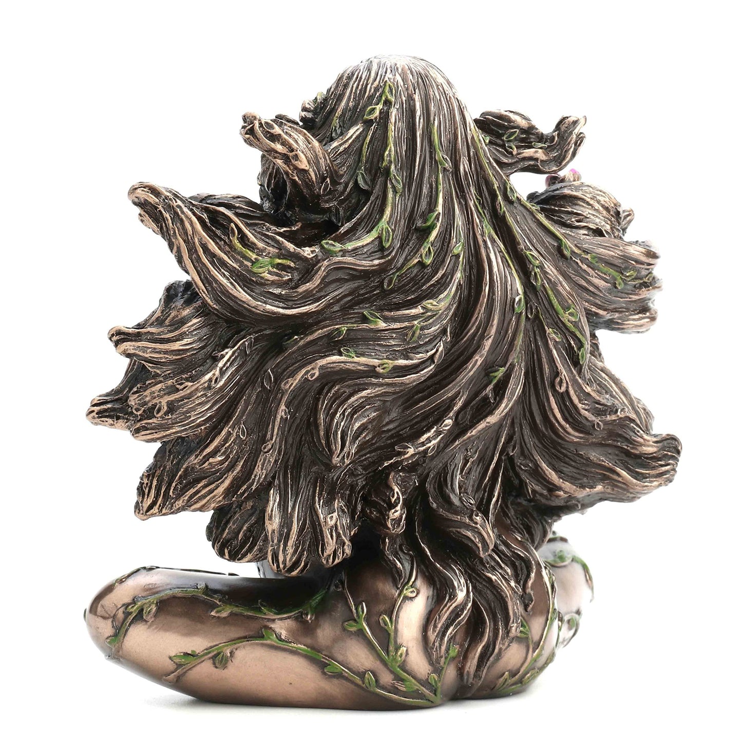 Veronese Design 4 3/4 Inch Sitting Pregnant Mother Gaia with Butterflies Cold Cast Resin Bronze Finish Sculpture