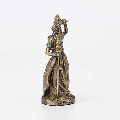 Veronese Design 3 7/8 Inch Obatala Santeria Orisha The King of White Cloth and The Creator Cast Resin Hand Painted Antique Bronze Finish Statue Home Decor