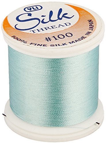 YLI 100 wt. Silk Thread - 100% Japanese Silk Ultra-fine & Smooth 200 yd Spool - Designed for Quilting and Sewing (Pale Aqua)
