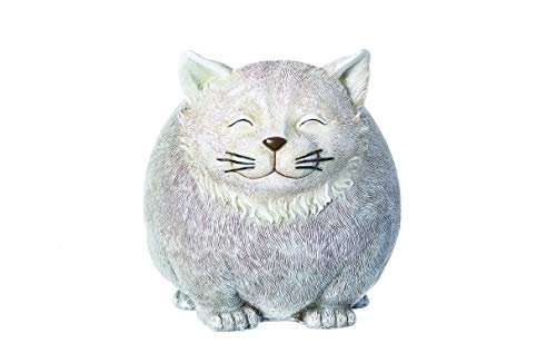 Roman 7.25" Cat Bluetooth Outdoor Speaker – Pudgy Pals Garden Decor, Wireless Speaker for Patio, Yard, and Garden – Cute Cat Design, Water-Resistant