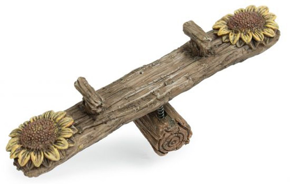 Marshall Home MG40 Fairy Gardening Miniature Statuary Flower Teeter Totter, 4-3/4"