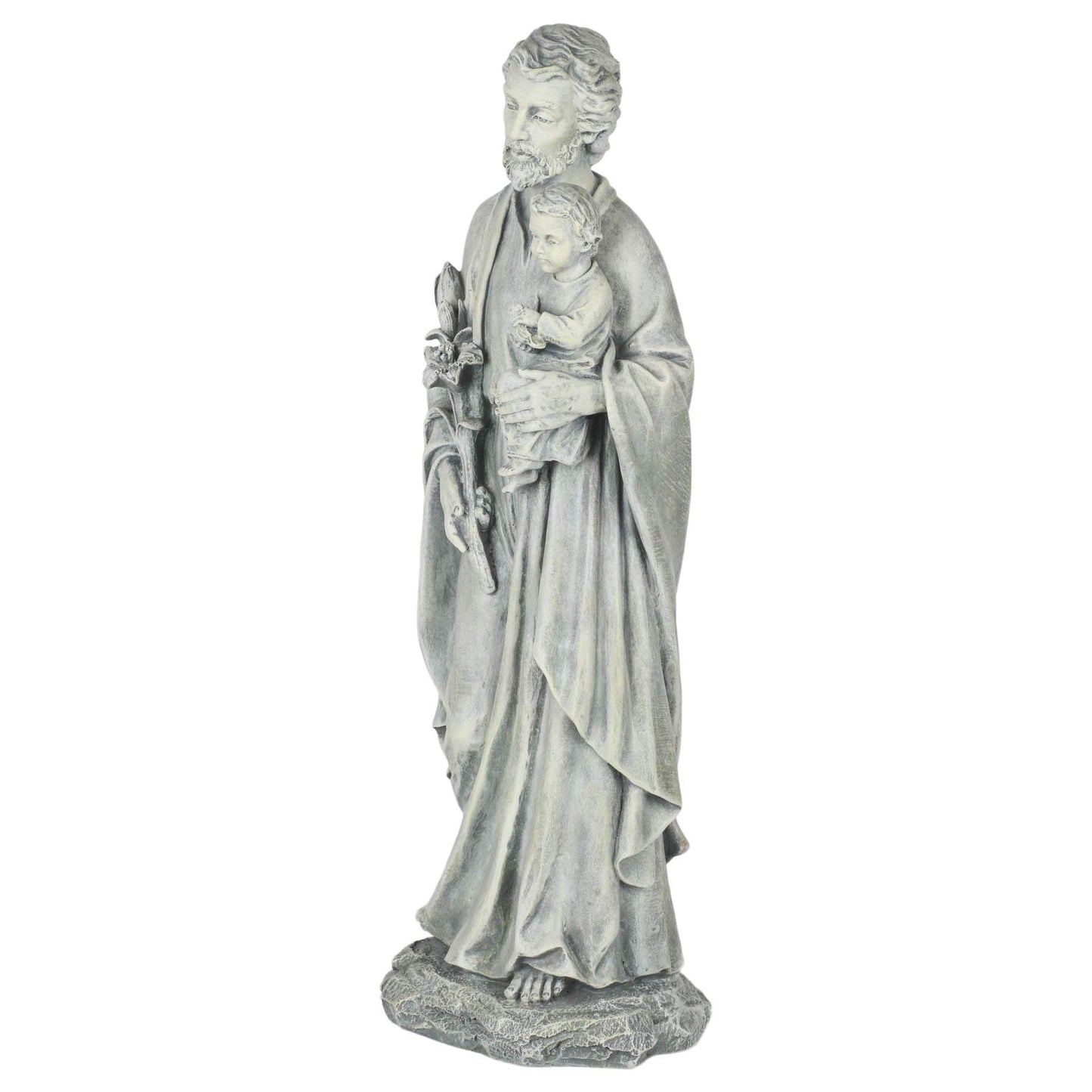 Joseph's Studio by Roman - 20" H St. Joseph Holding a Child Garden Statue, Religious Outdoor Decor
