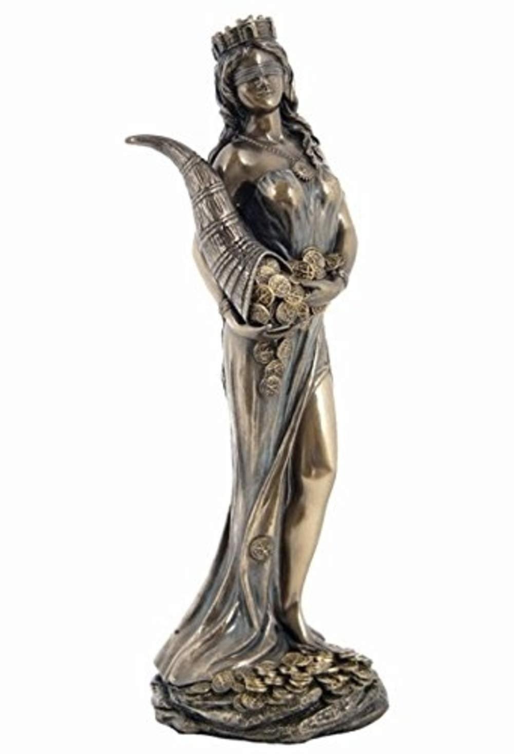 Veronese Design 7 1/4 Inch Greek Goddess Fortuna Cold Cast Resin Bronze Finish Sculpture