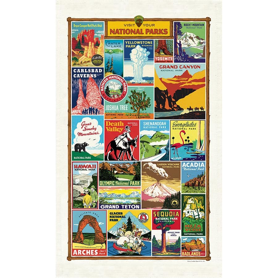 Cavallini & Co. Tea Towel- National Parks