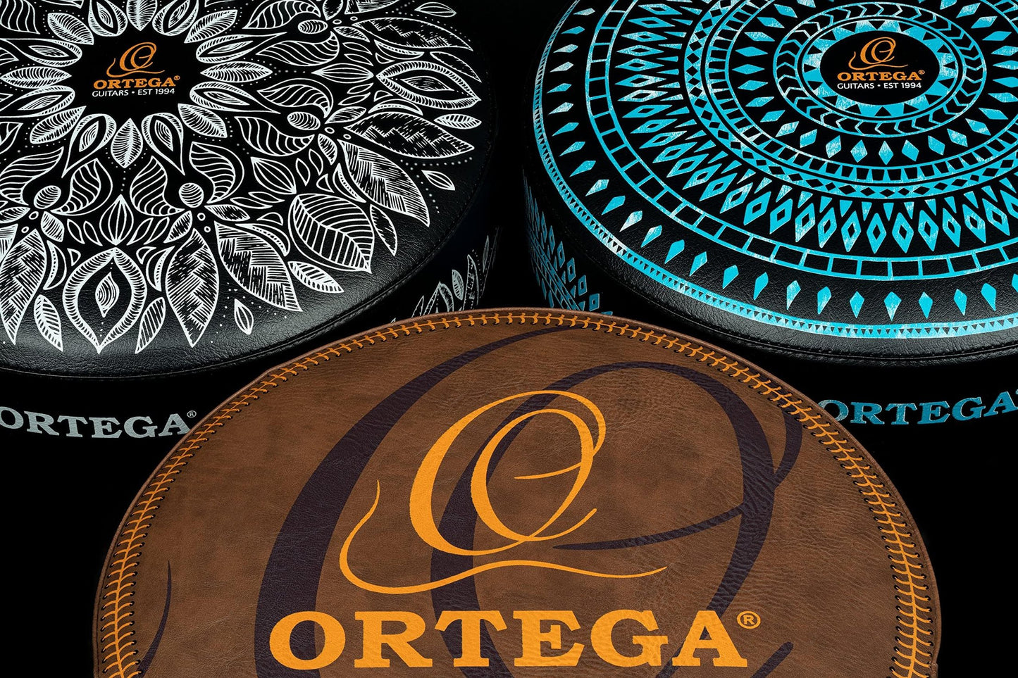 Ortega Guitars 30" Bar Stool w/Swivel Padded Seat-Steel Tube Framing with Footrest Ring (OBS30V2)