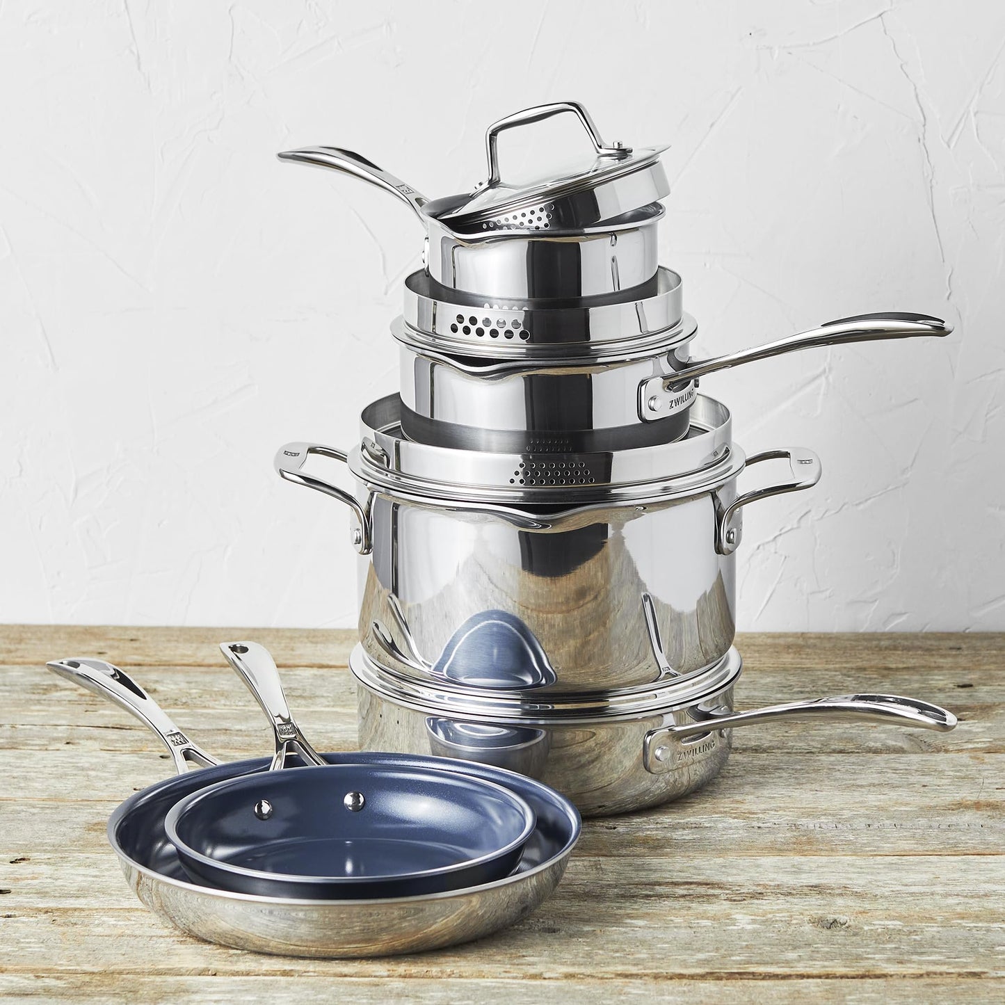 ZWILLING Clad CFX Stainless Steel Ceramic Nonstick Cookware Set