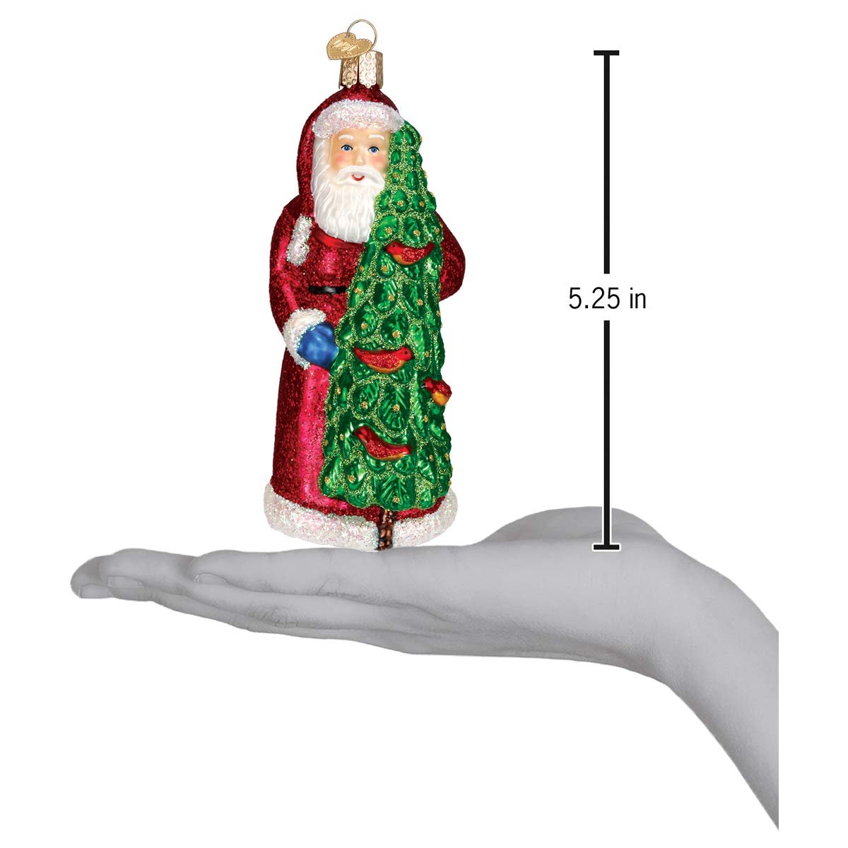 Old World Christmas Ornaments: Assortment of Santas Glass Blown Ornaments for Christmas Tree