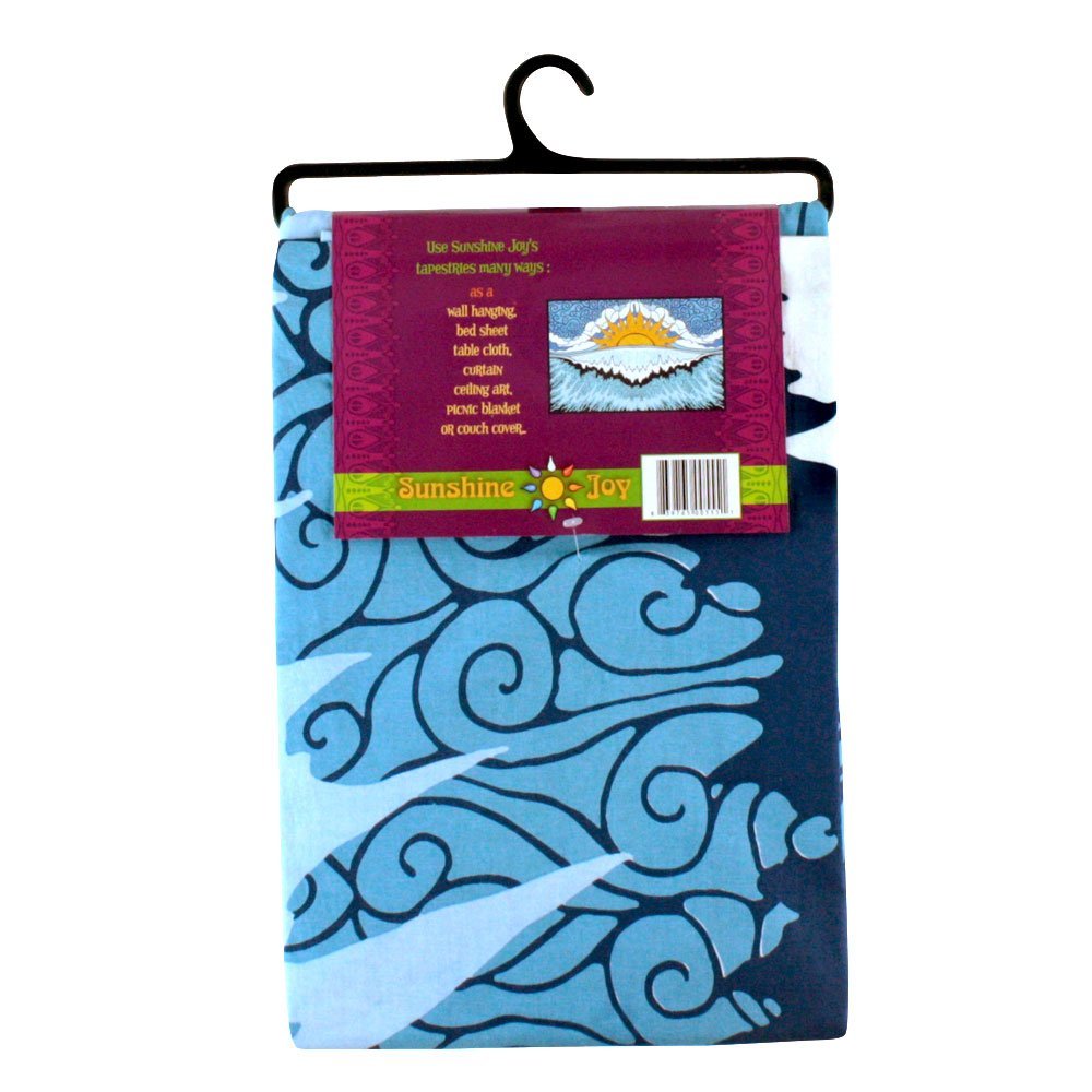 Sunshine Joy Sun Wave Surf Tapestry Tablecloth Beach Sheet Wall Art 60x 90 Inches