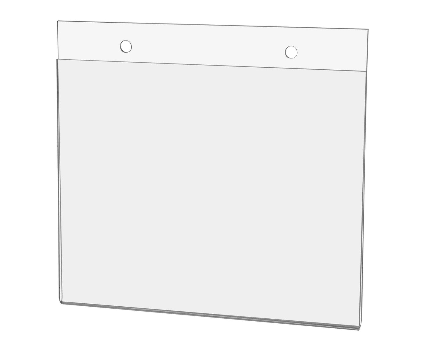 6 Pack 7” x 5” Wall Sign Holder with Hardware Clear Acrylic Notice Advertisement Party Lists Display Horizontal Retail Store Signage Sleeve by Marketing Holders