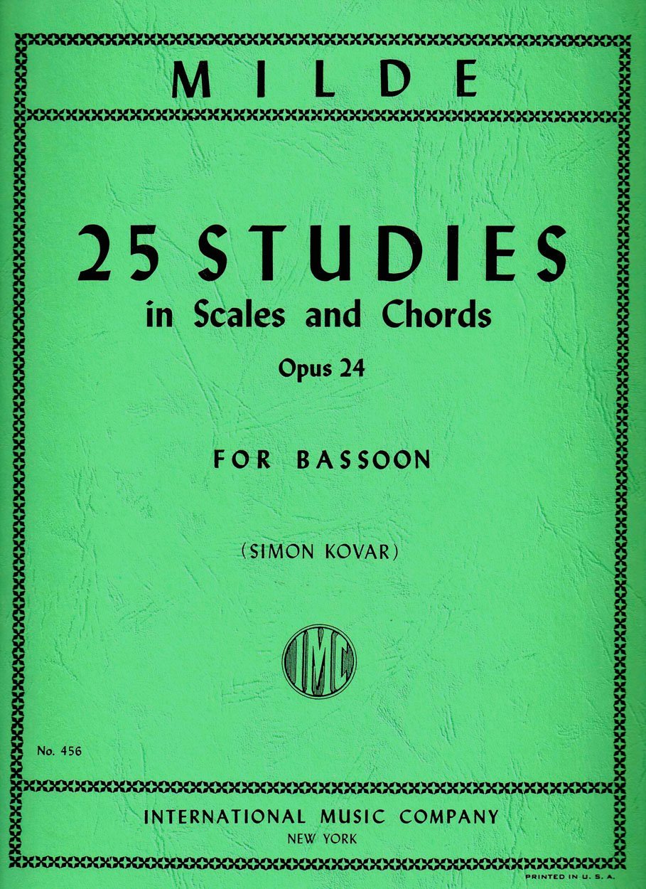 Milde: 25 Studies in Scales and Chords, Opus 24 - For Bassoon