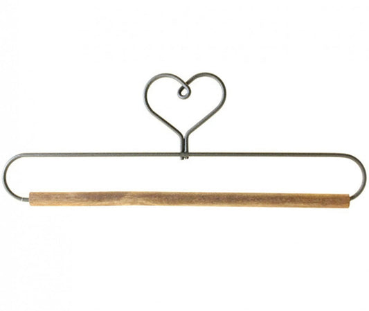 Ackfeld Classic Motifs 8 Inch Heart Dowel Craft Holder Gray