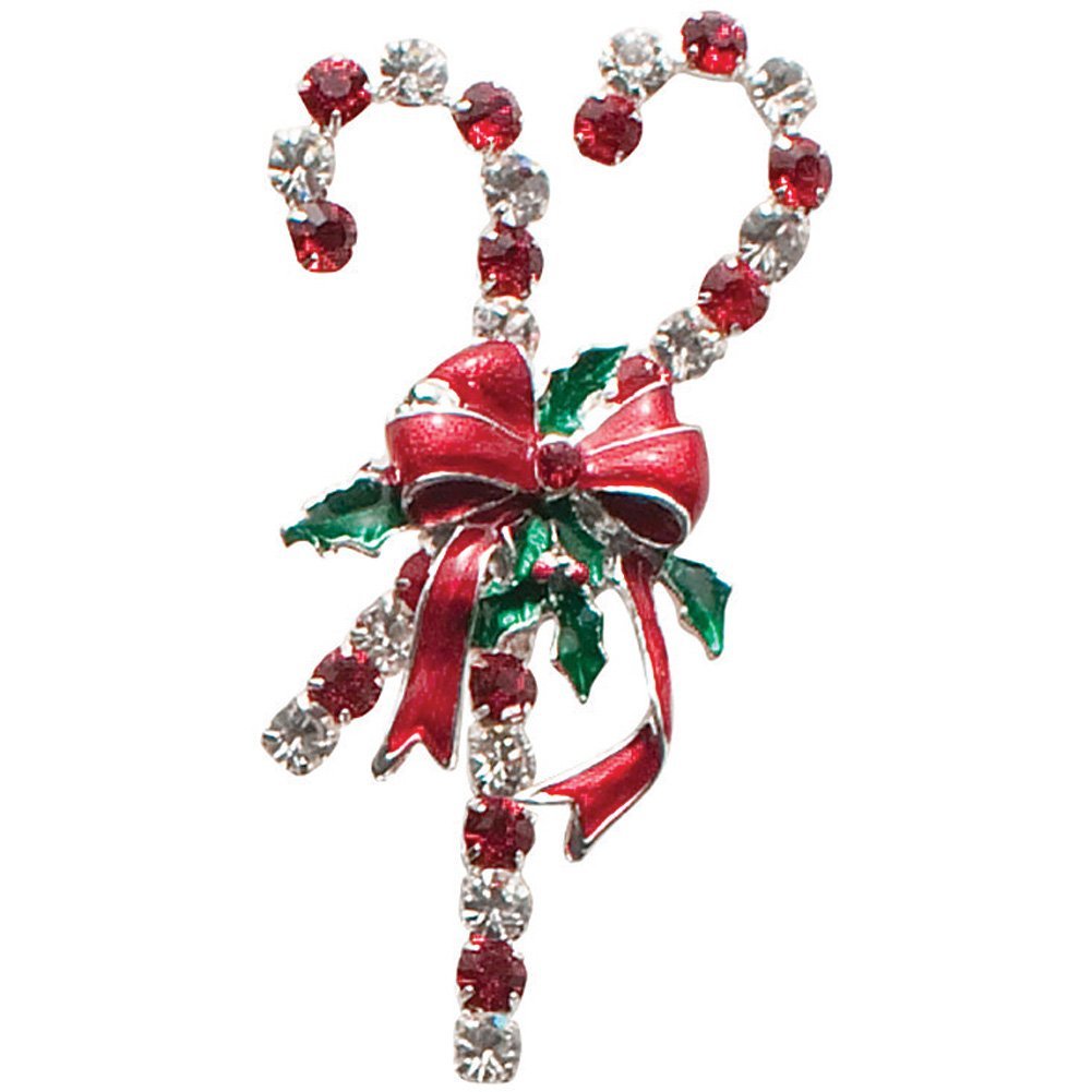 Roman 75368 Pin - Candycane Story With Gift Box - 2.5 in.