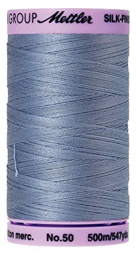 Mettler Silk-Finish Solid Cotton Thread, 547 yd/500m, Summer Sky
