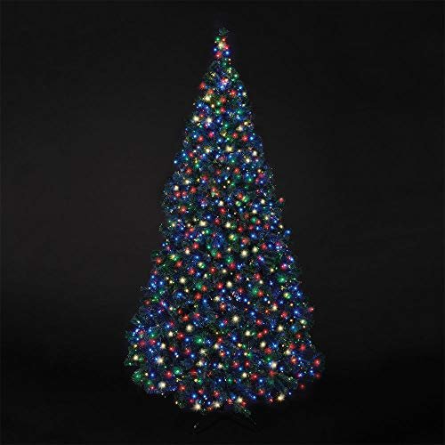 Roman Lights Superbright LED USB 1000L Multi 84 ft, Green Cord Light Set, 10 Function Controller, 8 on/16 Off Timer, String, Perfect for Lighting Trees, Railings and More