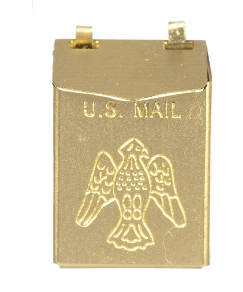 Aztec Imports, Inc. Dollhouse Miniature 1:12 Scale Brass Mailbox #S8519