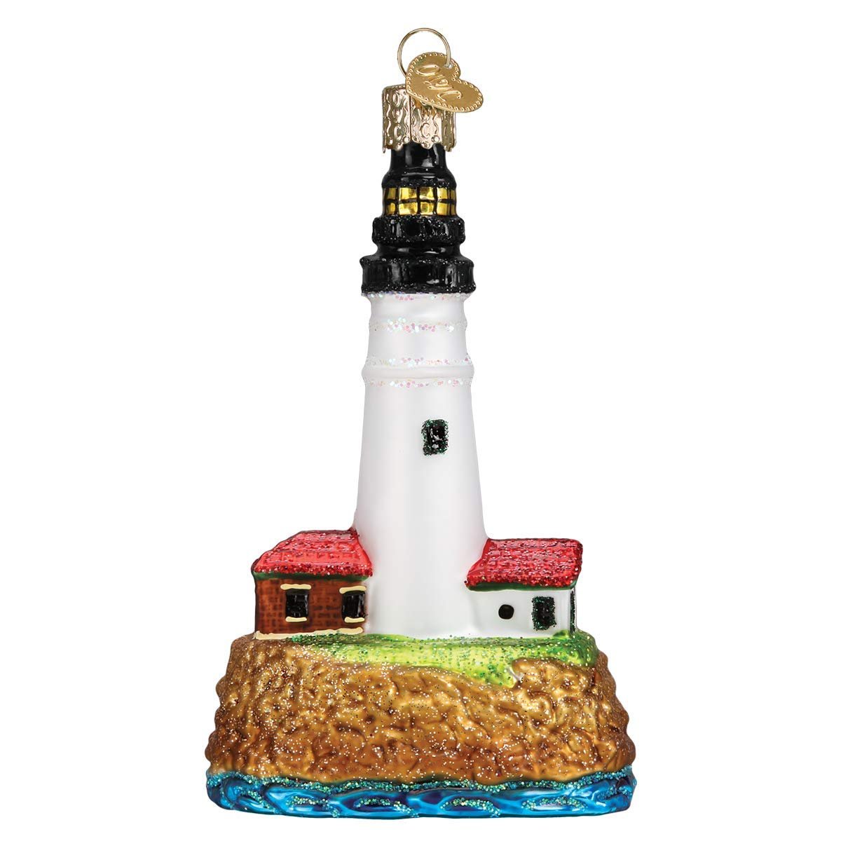 Old World Christmas Portland Head Lighthouse Glass Ornament Free Box 20117 New