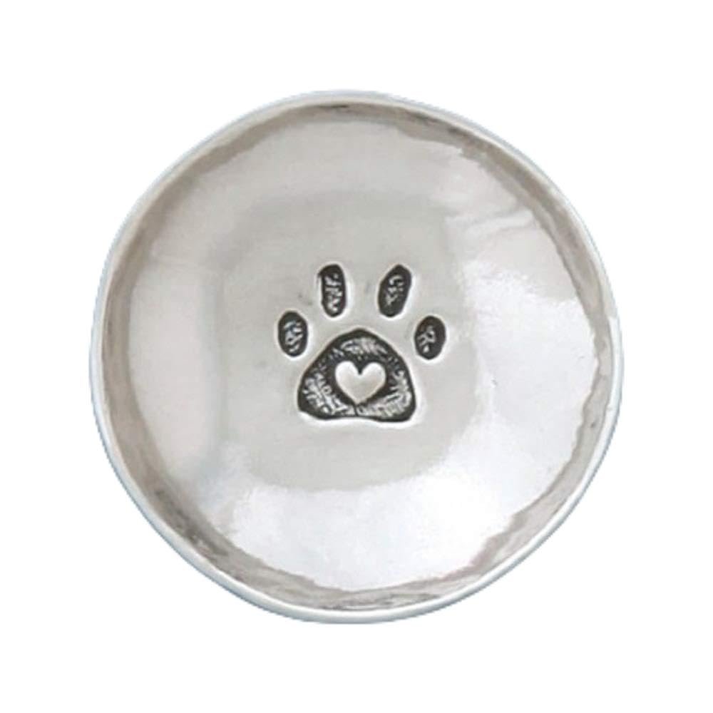 Basic Spirit BW-73 Paw Print, Boxed Charm Bowl, Small, 2-inch Diameter