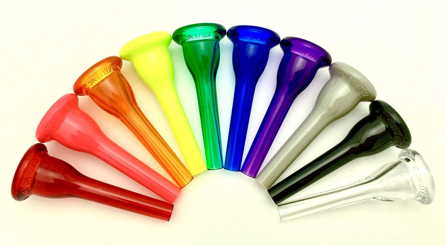 KELLY-MC - Medium-Cup French Horn Lexan-Mouthpiece - Crystal-Orange