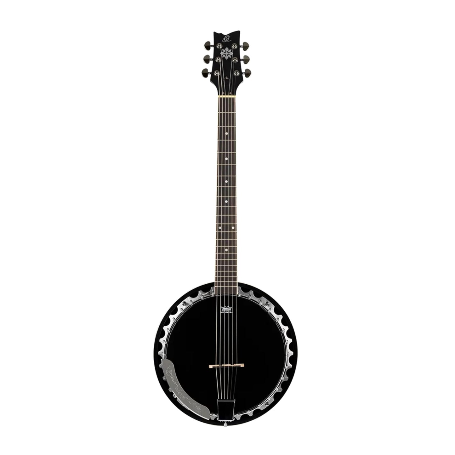 Ortega Guitars Raven Series 6-String Banjo w/Bag, Right (OBJ350/6-SBK)
