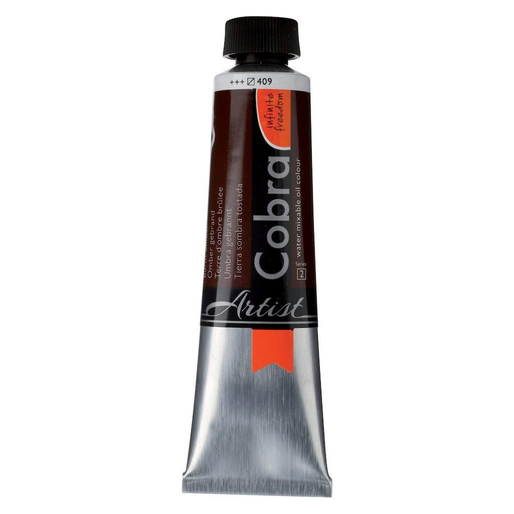 Rembrandt/Talens Cobra Water-Mixable Oil Color 150 ml Tube - Burnt Umber