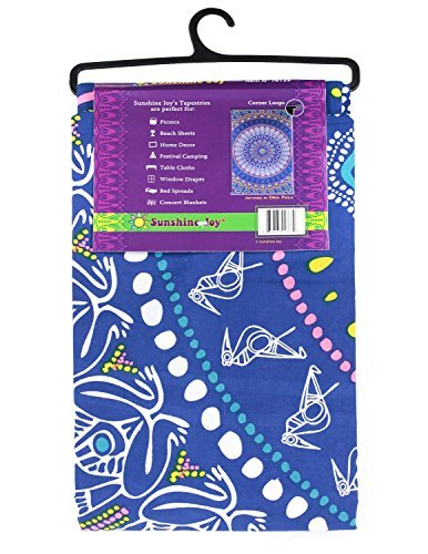 Sunshine Joy Taino Mandala Tapestry Tablecloth Wall Art Huge 60x90 Inches